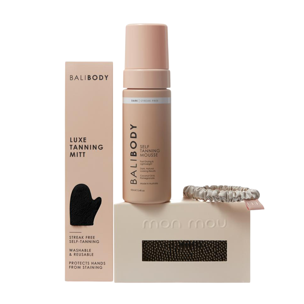 Bali Body & Mon Mou Soft Chocolate Base Set - Лімітований набір для автозасмаги Bali Body & Mon Mou Soft Chocolate Base Set - Лімітований набір для автозасмаги